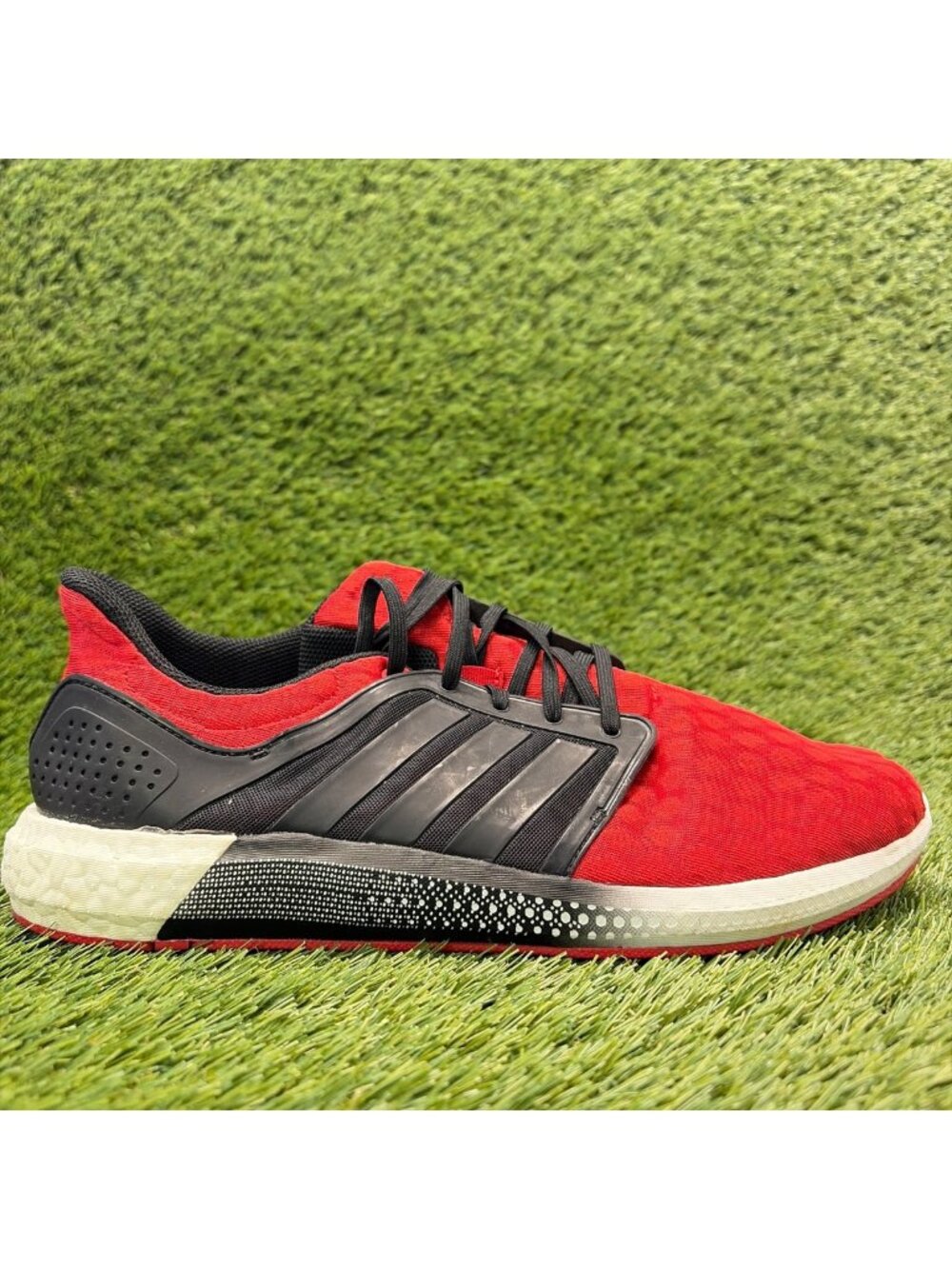 Adidas Solar Rnr Mens Size 10 Red Black White Athletic Running Shoes Sneakers